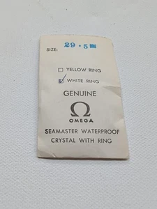 Original verpackte Omega mit Logo Seamaster Waterp 29,5 mm Uhr Kristall weißer Ring. - Bild 1 von 2