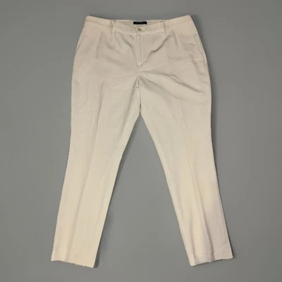 PANTALONES DE VESTIR LAUREN RALPH LAUREN 14 Off White MEZCLA DE LANA SEDA RIBETE (COMPLETAMENTE) FORRADOS Foto 1 de 4