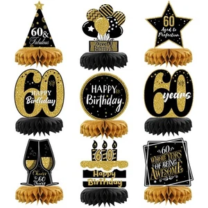 9 Pieces 60th Birthday Table Decorations 60th Birthday Centerpieces for Table... - Picture 1 of 6