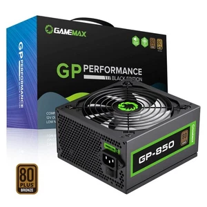 GAMEMAX GP-850 850W 80 Plus Bronze Certified Power Supply DC-to-DC Black - Afbeelding 1 van 6