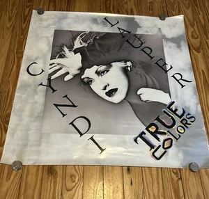 Seltenes großes Cyndi Lauper - True Colors Promo Poster Portrait 36 x 36 - Bild 1 von 7
