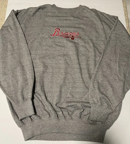 ATLANTA BRAVES gray sweater size XL Cover