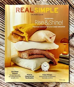 Real Simple Magazine -MARCH 2024-“Rise + Shine” ☀️NEW☀️ - Imagen 1 de 3
