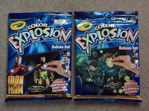 New Crayola Color Explosion Iron Man 2 & Green Lantern Deluxe Set 2010 2011 - Picture 1 of 12
