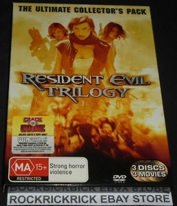 RESIDENT EVIL TRILOGY THE ULTIMATE COLLECTOR'S PACK 3 DISCS 3 MOVIES DVD R4 - Picture 1 of 2