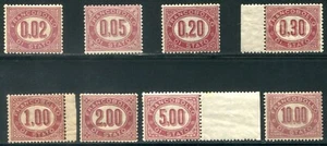 1875 Regno Servizio serie completa 8 valori nuovi centrati ** cert. Cilio - Foto 1 di 1