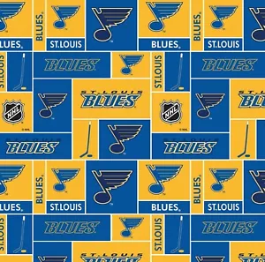 BTHY NHL Hockey Saint Louis Blues kleine Box Baumwollstoff MON HALBER YARD - Bild 1 von 1