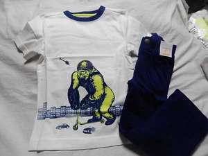 NWT 4 4T GYMBOREE MONSTROPOLITAN TOP & PANTS - Picture 1 of 3