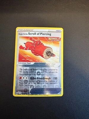 Single Strike Scroll of Piercing 154/198 Swsh06: Sword & Shield - Chilling Reign - Image 1 of 2