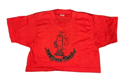 Camiseta recortada de estrellas de pantalla pequeña vintage motociclista Harley Tokin 420 puntada única Foto 1 de 2