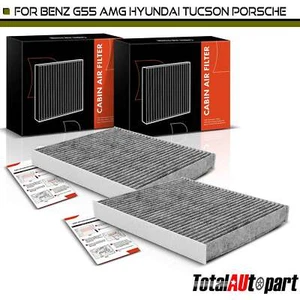 2x Activated Carbon Cabin Air Filter for Hyundai Kona Veloster Mercedes-Benz Kia - Picture 1 of 8