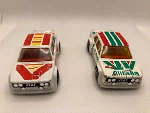 2 x Matchbox 1982 MI 074 #74 FIAT Abarth Dinky 0140 white/red/orange & 0120/0130 - Picture 1 of 8