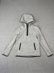 Lululemon Fleece And Thank You Pullover Womens S Gray Hooded Half Zip Sweater - Picture 1 of 10