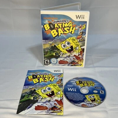 SpongeBob's Boating Bash - Nintendo Wii Disc Case & Manual 2010 Nickelodeon - Image 1 of 4