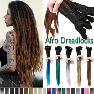 50cm/60cm Dreadlocks Extensions Braiding Faux Häkeln Zöpfe Reggae Haarteil Ombre - Bild 1 von 28