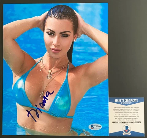 Diana Sparks Autographed 8x10 Photo Signed Hot Sexy Model With Beckett COA Cover