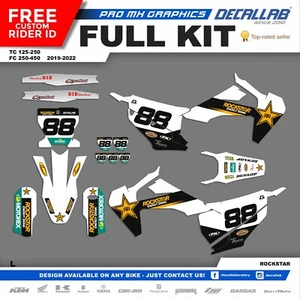 Kit de pegatinas gráficas HUSQVARNA FC TC 2019 - 2022 MX BLANCO CROMO HOLOGRÁFICO - Imagen 1 de 6