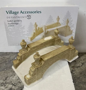 Dept 56 Porcelain 6” English Tudor Gardens Footbridge Stone Bridge 4054219 NEW - Picture 1 of 12