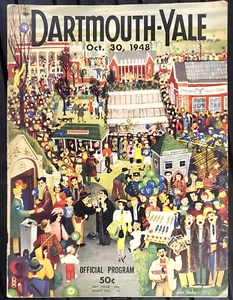 Dartmouth V Yale Football vintage - Programma ufficiale 1948 - Foto 1 di 7