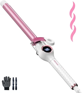 Ceramic Curling Iron, 3/4 Inch Barrel, Digital Temp Control, Fast Heat Up, 7 Adj - Picture 1 of 7