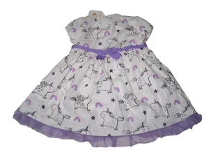 Gymboree Baby Girl Dress Space and Sparkles Unicorn Short Sleeve Size 12-18M NWT - Picture 1 of 3