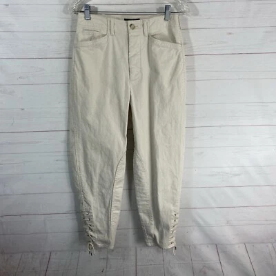 Pantalón de montar Banana Republic para mujer de tiro alto talla 0 marfil estilo ecuestre algodón Foto 1 de 4