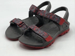 Merrell Hydro Drift Preschool Boys Size 10M Grey Red Sandals MC57951 New In Box - Picture 1 of 6