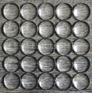 12mm (1/2") Round Glass Cabochons - 50 Pack - Clear Magnifying Dome - 0.5 inch - Picture 1 of 3