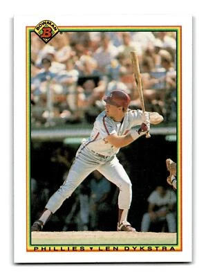 Len Dykstra 1990 Bowman #152 Philadelphia Phillies NM-MINT - Image 1 of 2