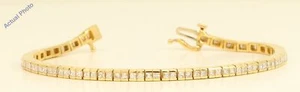 18K Gelbgold Princess Diamant Tennis Armband (3,52 Ct H vs Reinheit) - Bild 1 von 4