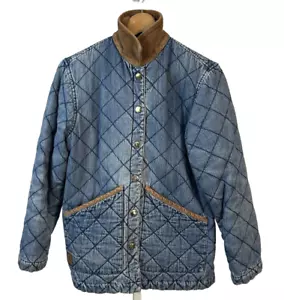 Abrigo Denim Azul Acolchado Ralph Lauren De Colección Tareas Ecuestres Años 90 Talla P/P Mujer - Imagen 1 de 9