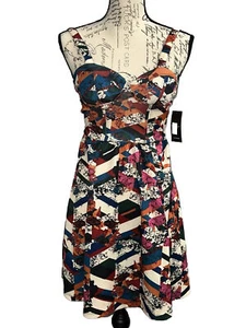 NWT Jessica Simpson Kimball Geo Floral Bustier Scuba Party Dress Size XS - Picture 1 of 16