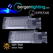 FOR VOLKSWAGEN GOLF & PLUS CADDY 18 BLUE LED FOOTWELL LIGHT LAMP PAIR