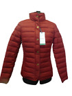Joules 212409 Chevron Red Wine Quilted Padded Coat Zip Up Jacket Ladies Size 6