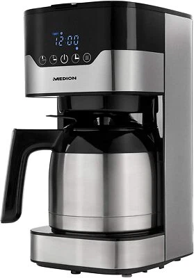 Ambiano MD18458 Kaffeemaschine Thermoskanne Timer 1,2L Warmplatte Edelstahl BK - Bild 1 von 4