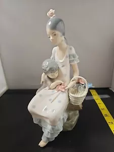Lladro Flying Gypsies Woman Boy Pinwheels Figurine #4993 Glossy Finish Retired - Picture 1 of 15