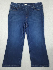 Lane Bryant Jeans Women's Size 26 High Rise Pull On Boot Cut Elastic Waist Denim - Picture 1 of 10