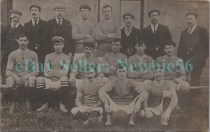 Foto real - EQUIPO DE FÚTBOL TEMPRANO - RPPC postal equipo de fútbol - Imagen 1 de 2