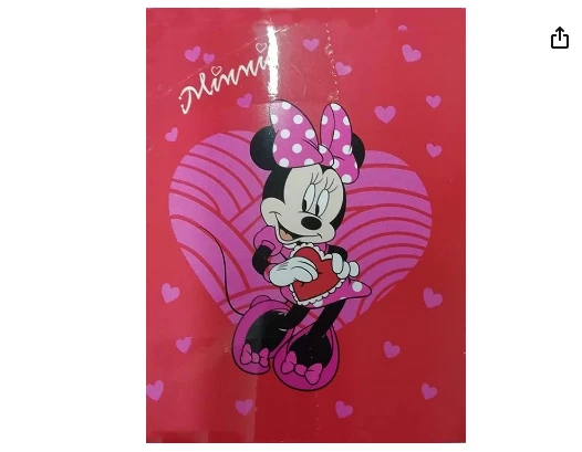 Plaid Minnie Mouse in Pile coral 100x150 cm J162 - Immagine 1 di 1