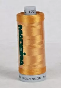 POLYESTER POLYNEON EMBROIDERY THREAD MADEIRA 1 SPOOL each 1000 m 1725 Gold - Picture 1 of 1