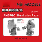 [Hs Model] U350071s 1/350 Uss Us Warship an/SPG-51 Fire Control Radar 6pcs