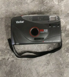 Vivitar PS330 Focus Free 35mm Camera Film Built In Flash Red-Eye Reduction - Picture 1 of 5