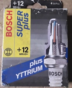 Set Of 4 Spark Plugs Bosch Super Plus WR6D +12 Ford Rover VW Fiat FREE UK POST - Picture 1 of 2