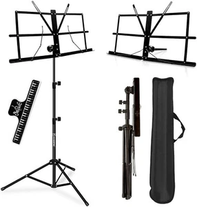 Portable Professional Music Stand, Collapsible Set With Clip And Bag - Picture 1 of 9
