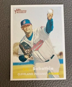 2006 Topps Heritage #8 CC Sabathia Cleveland Indians HOF - Picture 1 of 2