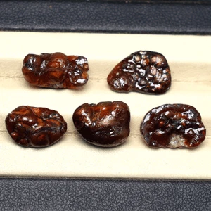 Lote de 5 piedras preciosas pulidas botrioidales de ágata de fuego natural mexicana 13 mm-15 mm - Imagen 1 de 13