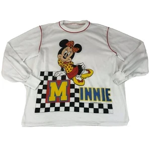 Vintage Minnie Walt Disney Company weißes Langarmshirt Einzelnaht  - Bild 1 von 6