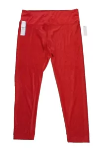 TIME AND TRU ROTE SAMT LEGGINGS HOHE TAILLE TAILLIERT GRÖSSE 2X (20) NEU 5L3 - Bild 1 von 7