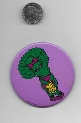 1992 BARNEY THE DINOSAUR BABY BOP PINBACK PIN LYONS GROUP BUTTON JC PENNY Cover