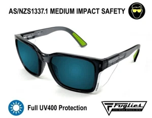 Safety Sunglasses UVWraps 6206B - AS/NZS 1337 Safety Glasses - Green/Blue Mirror - Picture 1 of 2